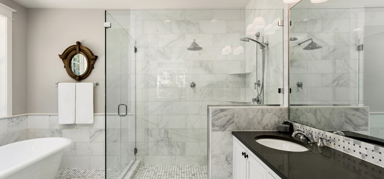 bathroom shower door installation in Arcata